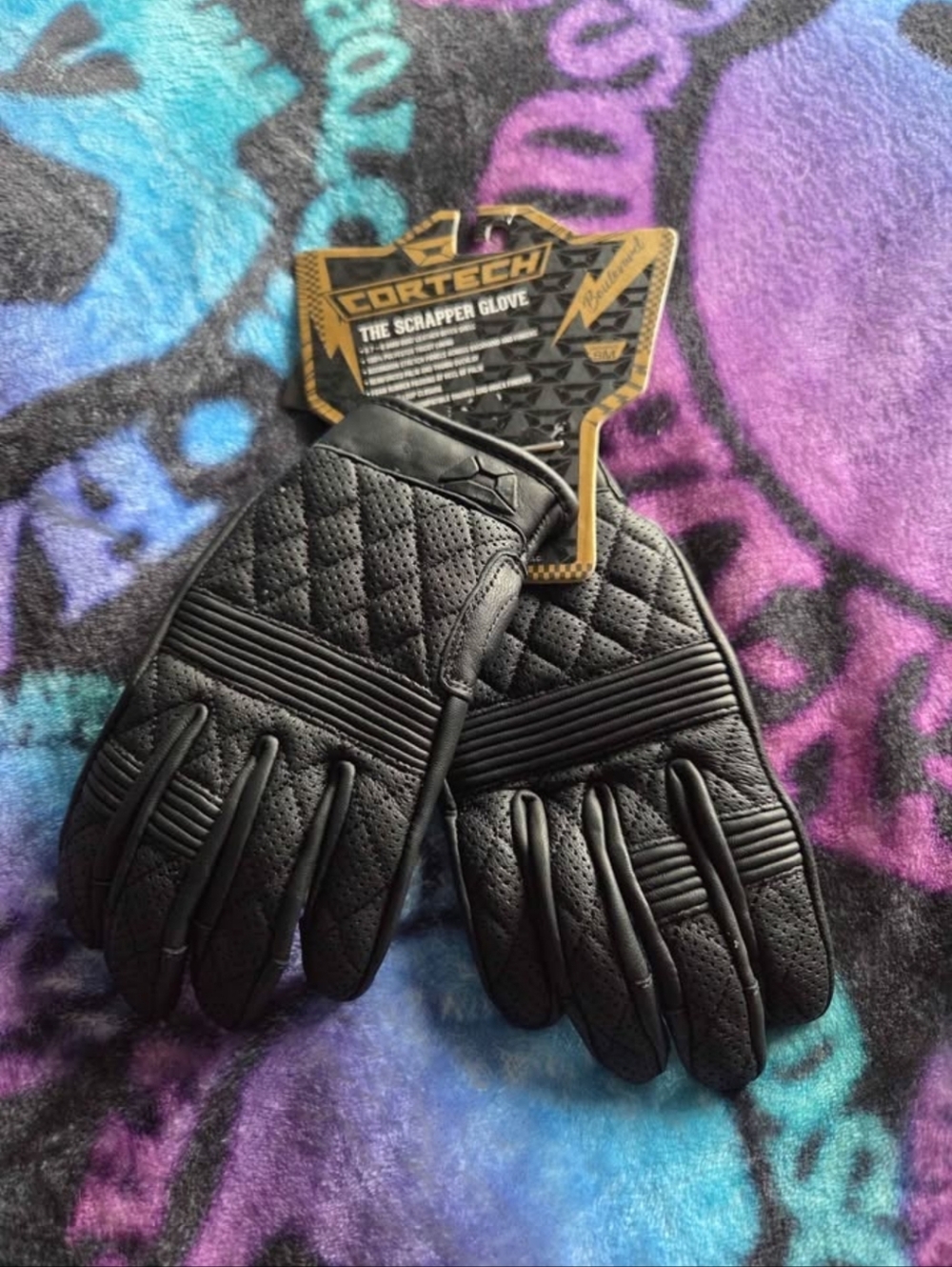 Women's Cortech The Scrapper Black Motorcycle Gloves